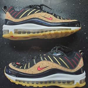 Air Max 98 "Cork" Black/Red Orbit "New Year", sz 8
